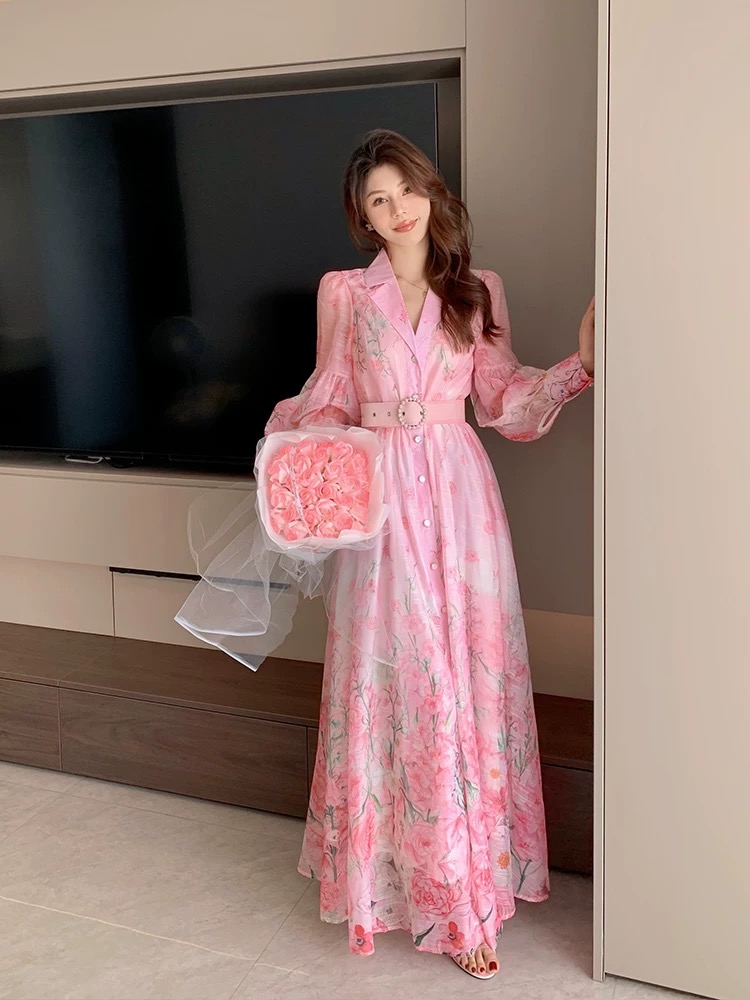 Use to meet you print dress ED168 image