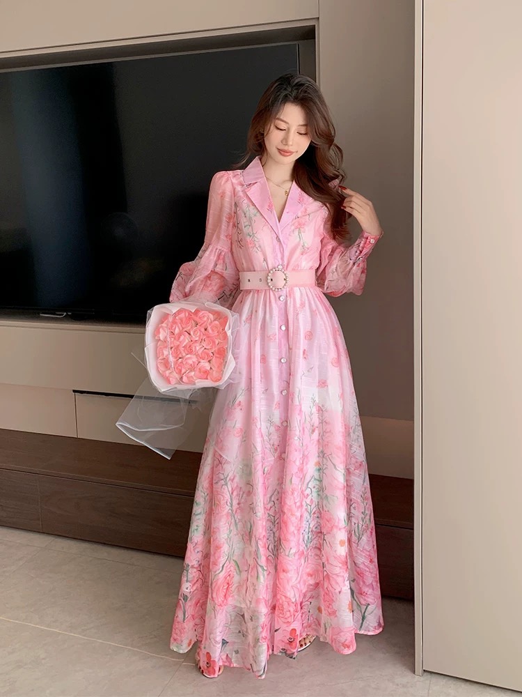 Use to meet you print dress ED168 image