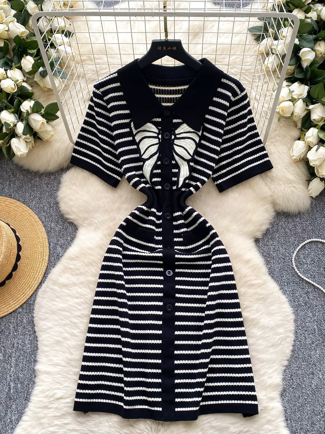 Cozy autumn knitted dress KD319 images