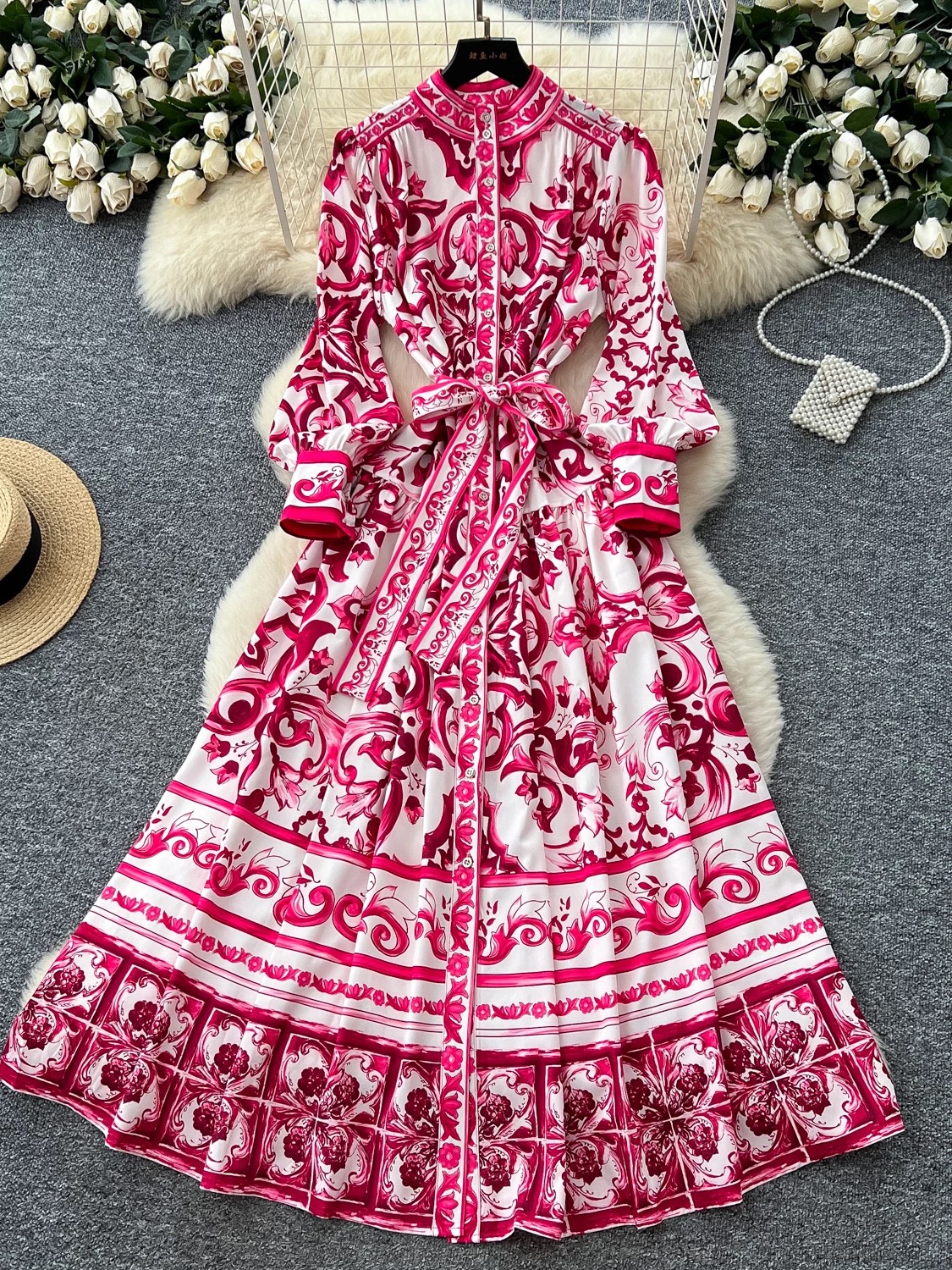 Always on the go print dress ED154