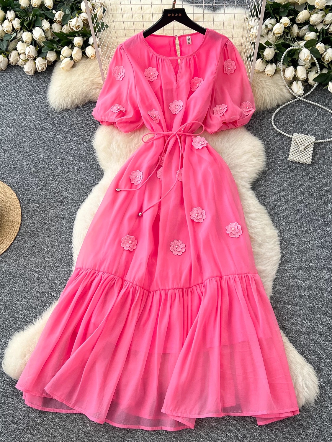 Shopping in Milan floral dress FD553 image