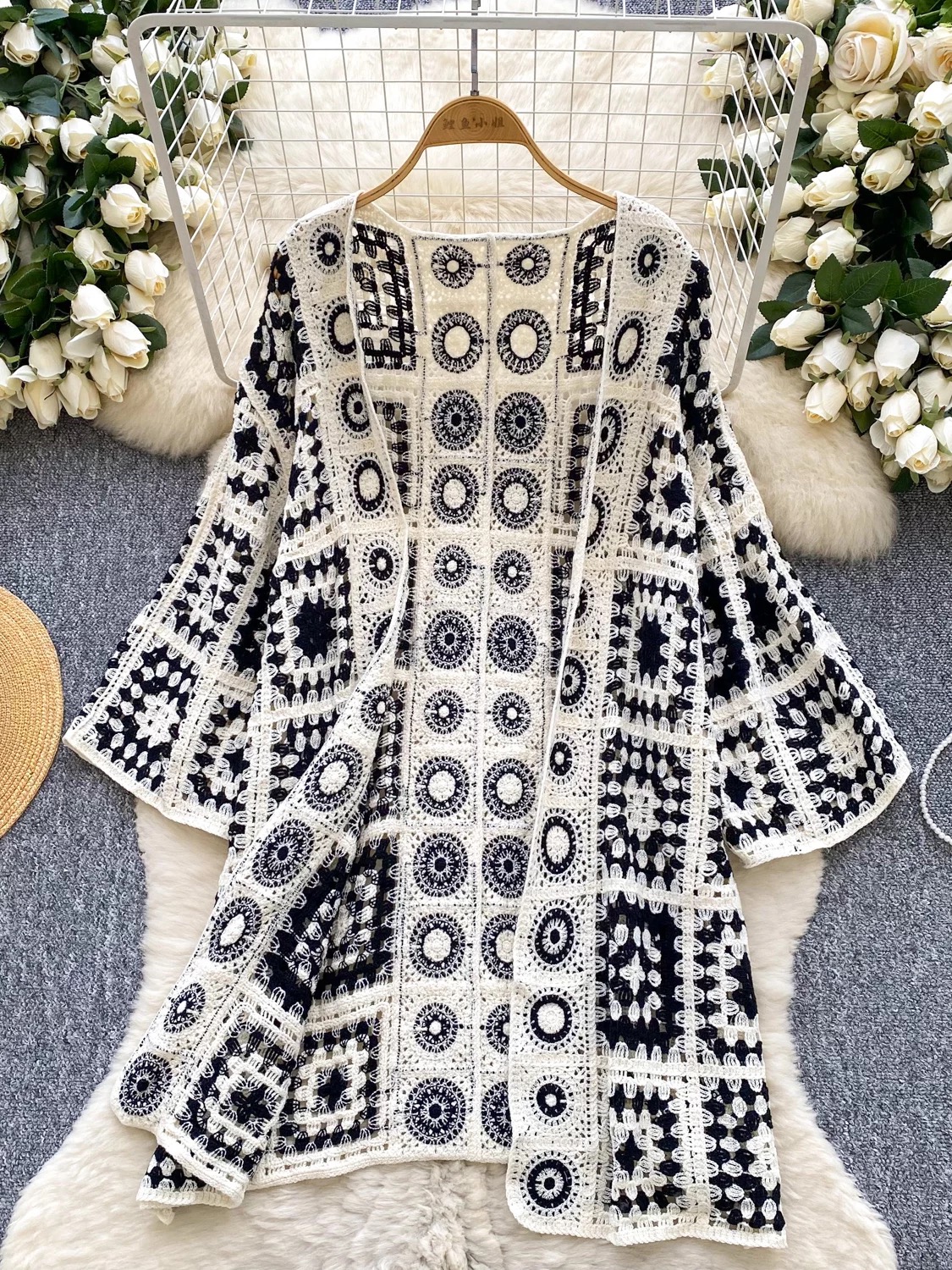 Drama queen crotchet kimono KM122