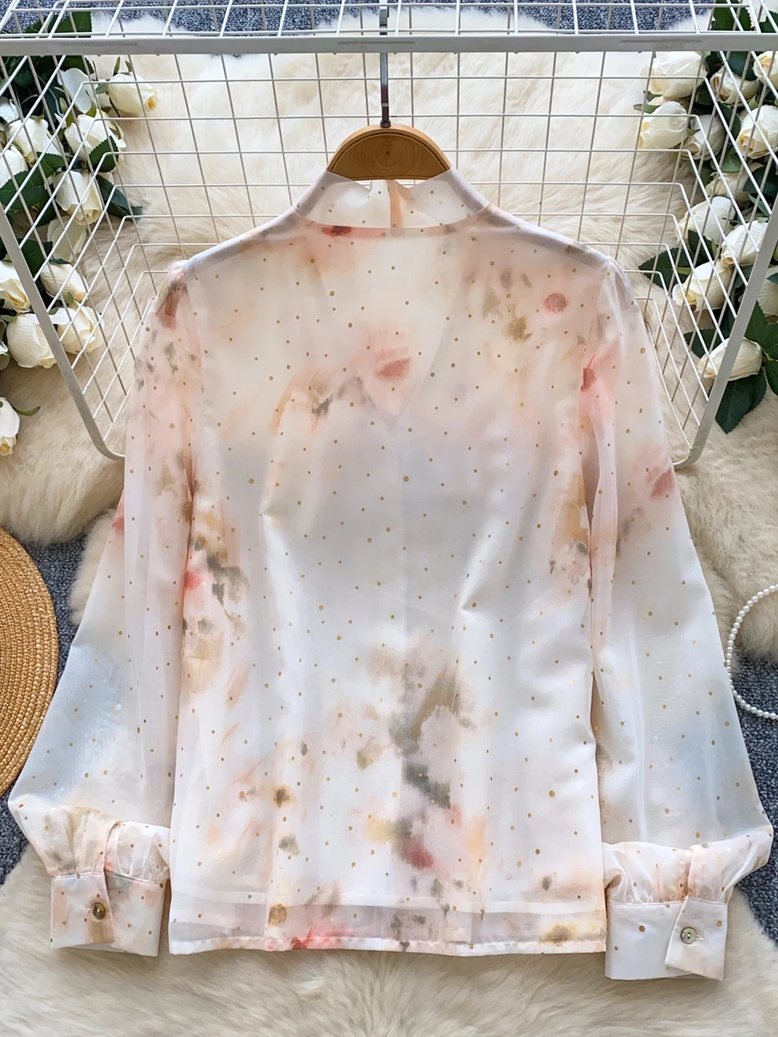 Work crush blouse BE470 images