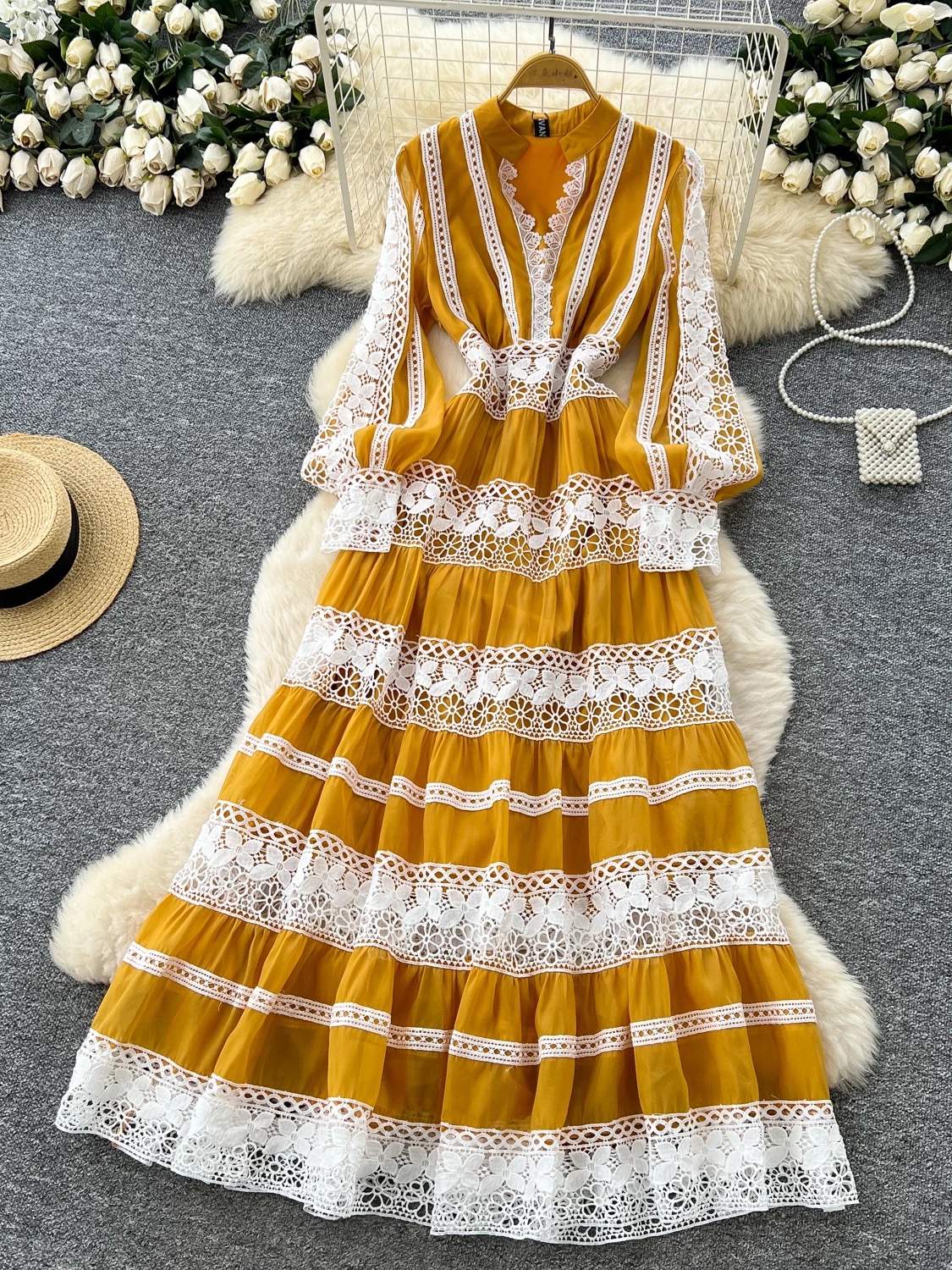 Slay row lace dress FD1511