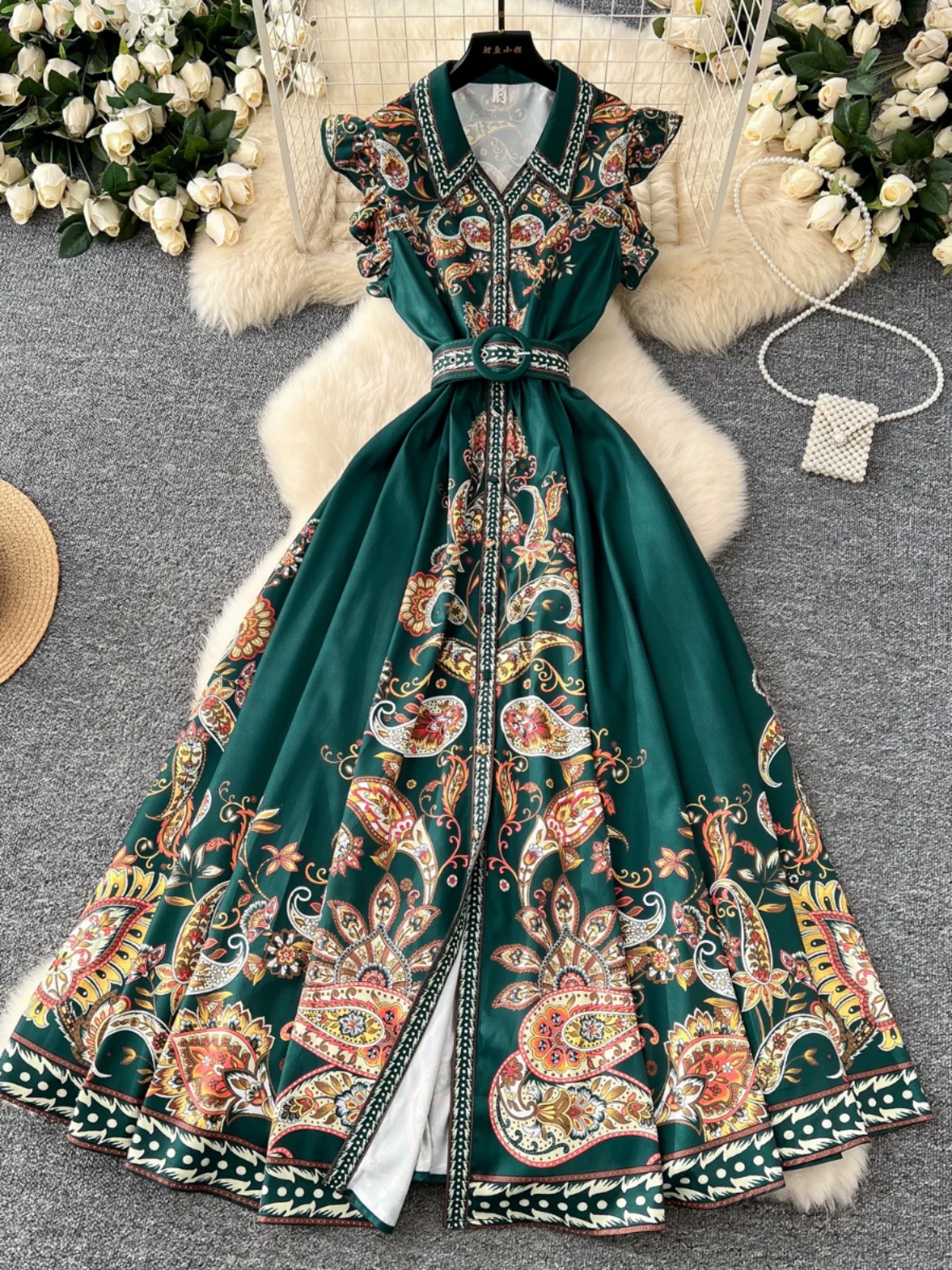 Unforgettable nights print dress ED173 image