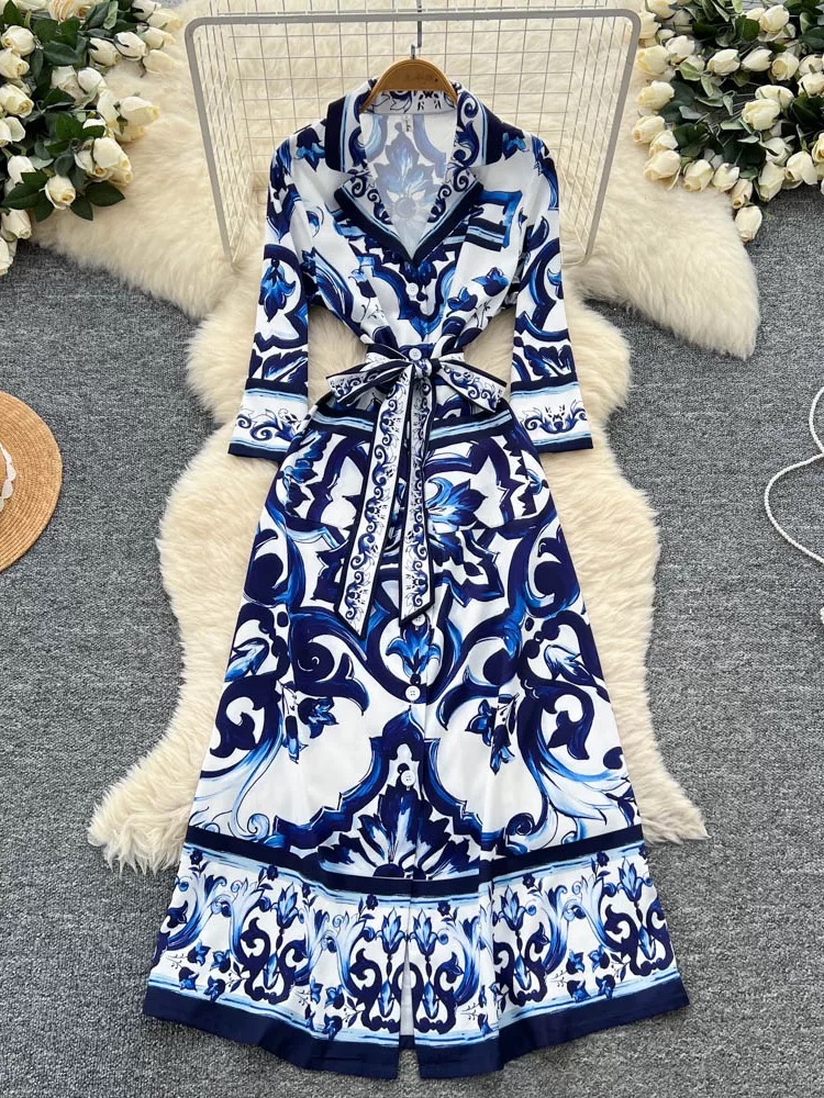 Ancient aura print dress CD660 image