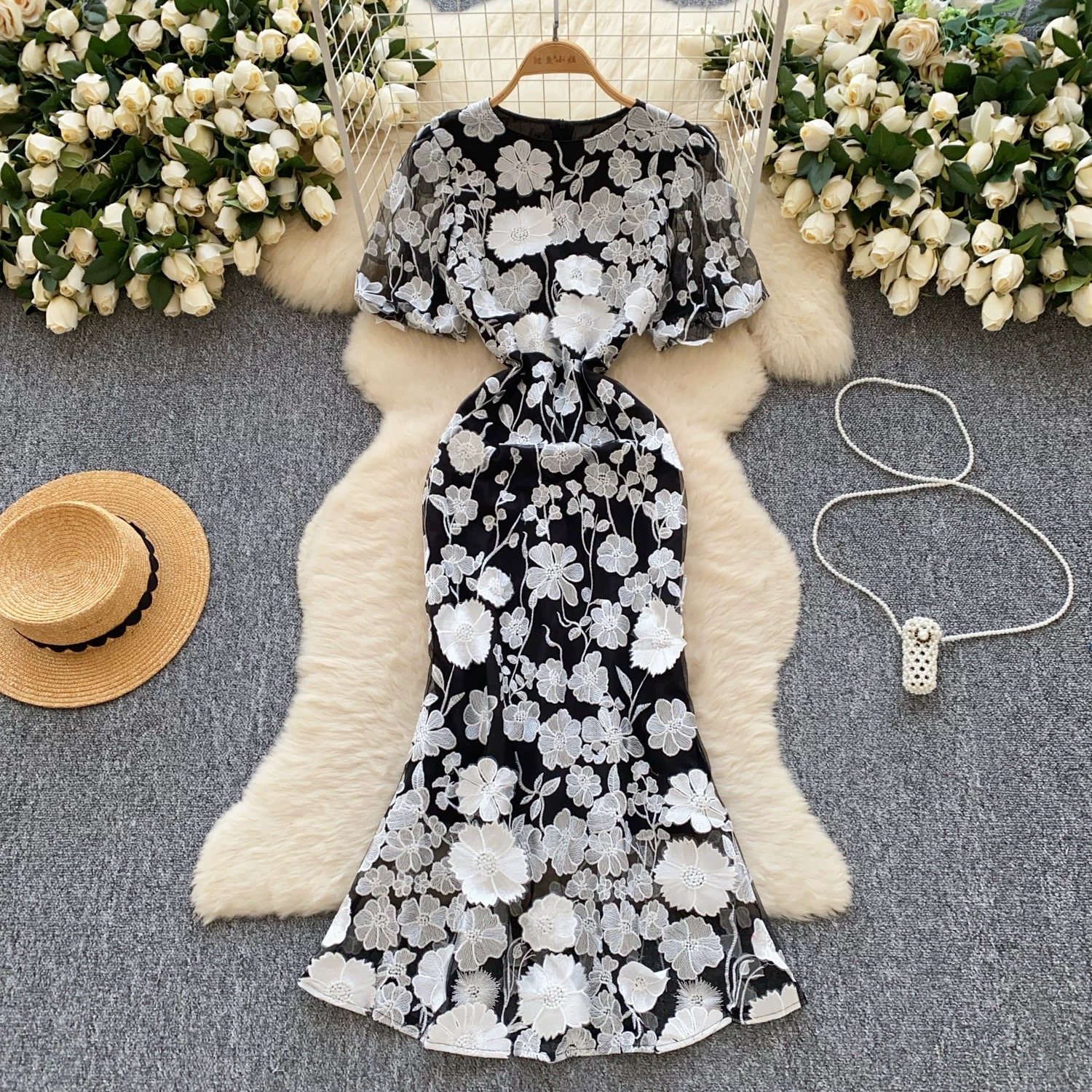 Floral woman dress EBC259 image