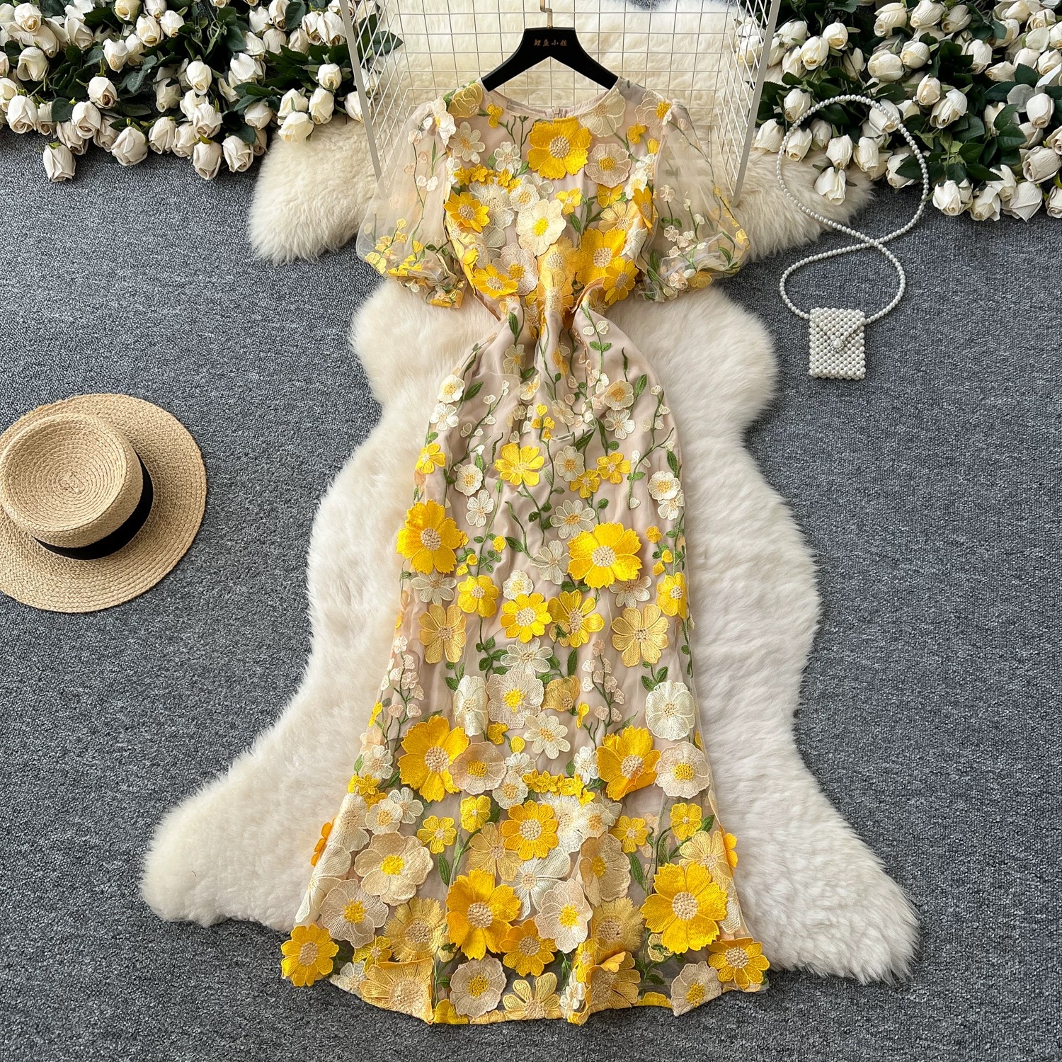Floral woman dress EBC259 image