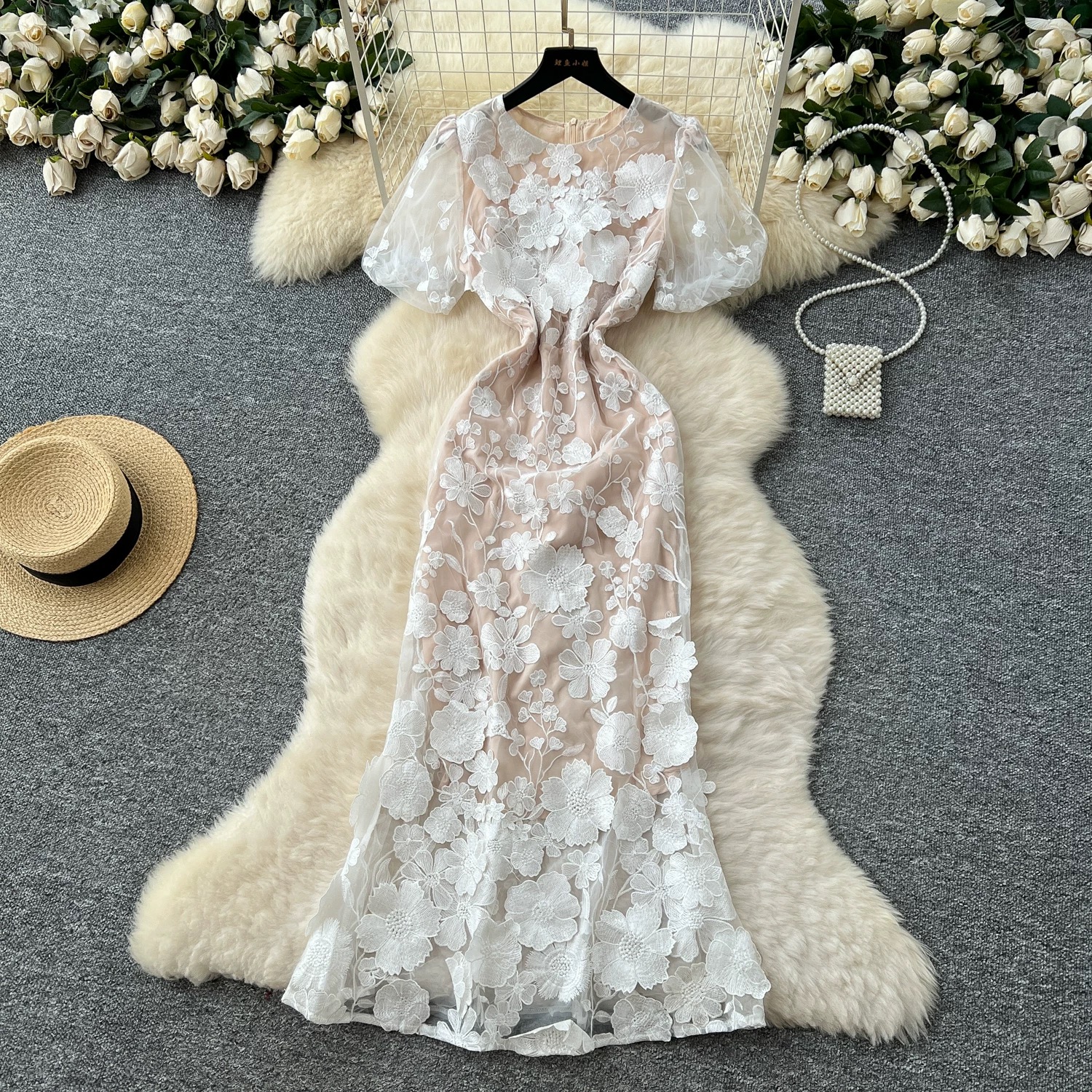 Floral woman dress EBC259 image