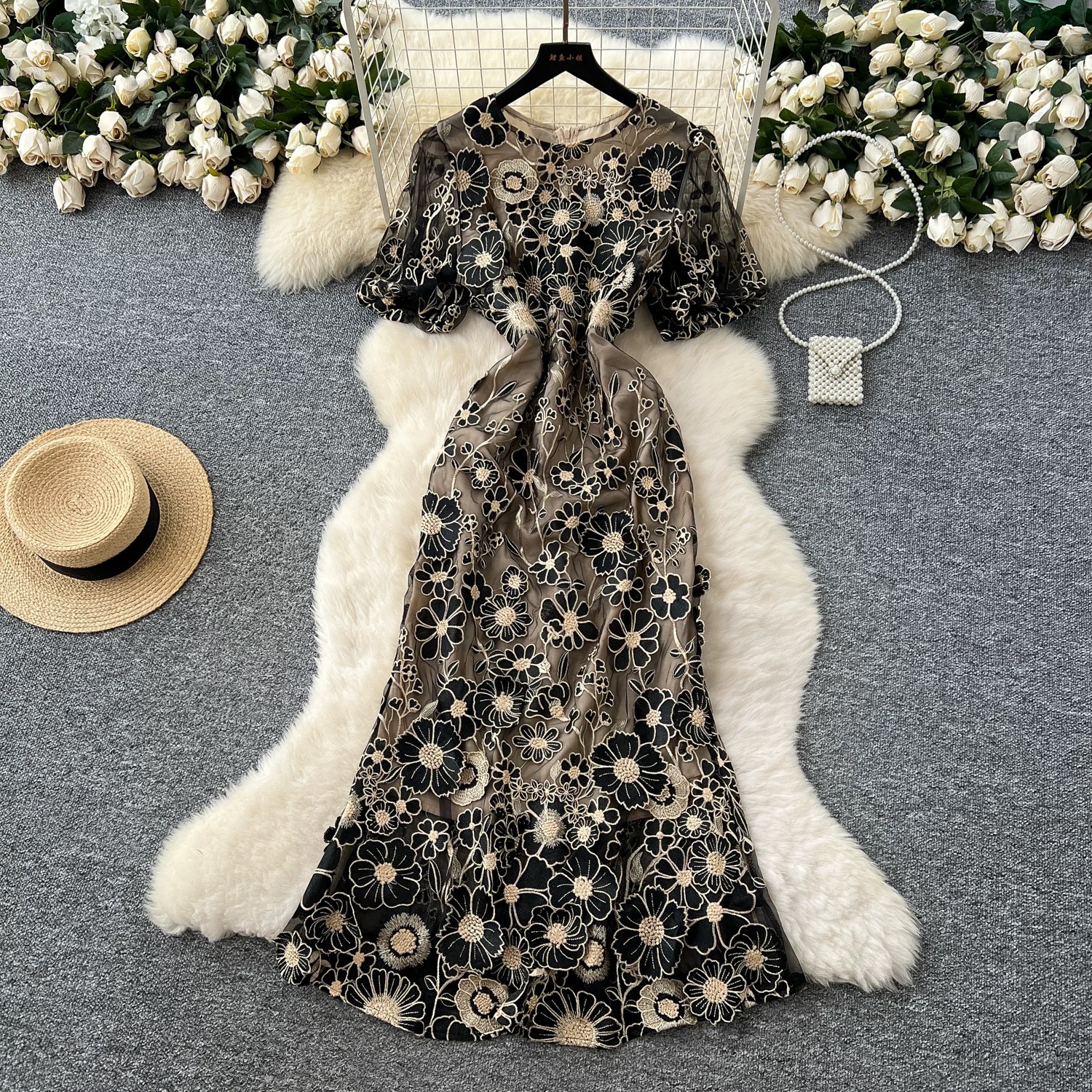 Floral woman dress EBC259 image