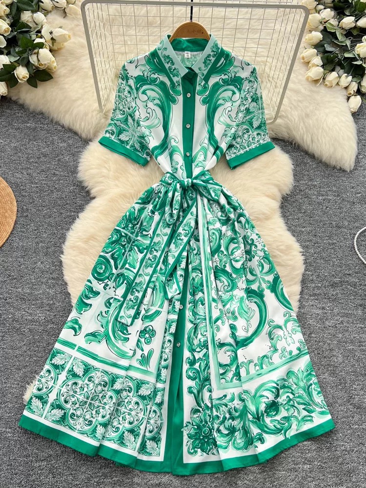 Enchanted garden print dress CD667 image