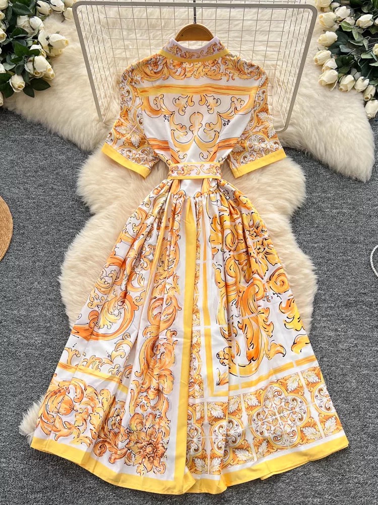 Enchanted garden print dress CD667 image