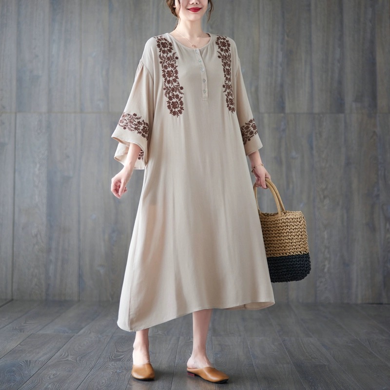 Fast living embroidery dress CD1317 image
