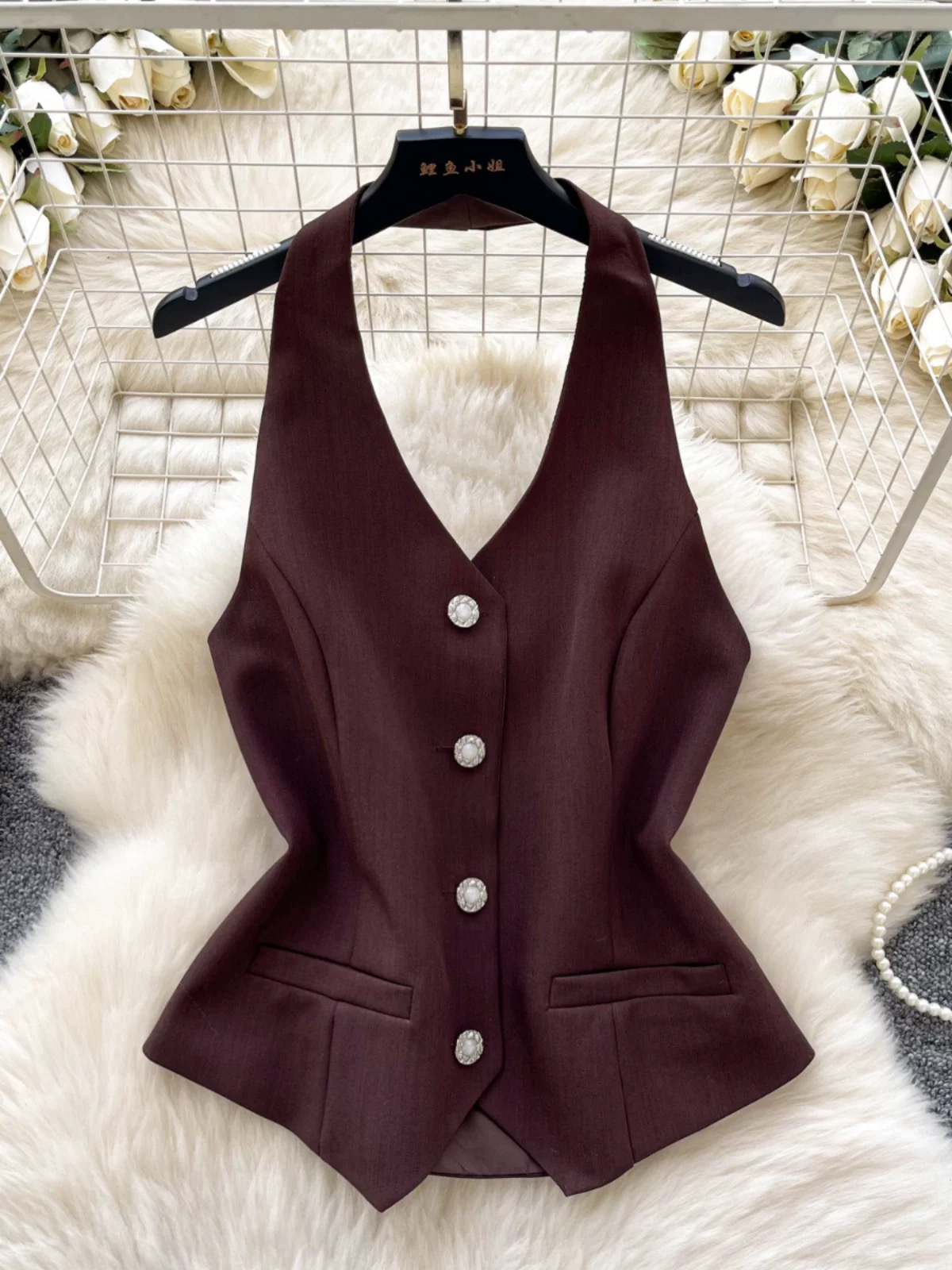 Look again waistcoat top FTO197