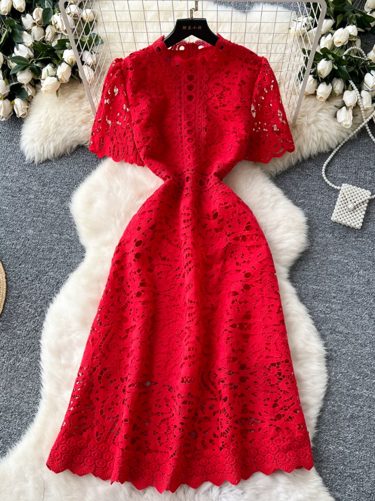 Flowing freely lace dress FD629 image