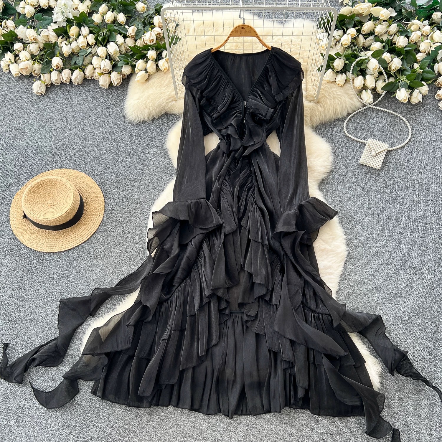 Forever a babe ruffle dress CD595 image