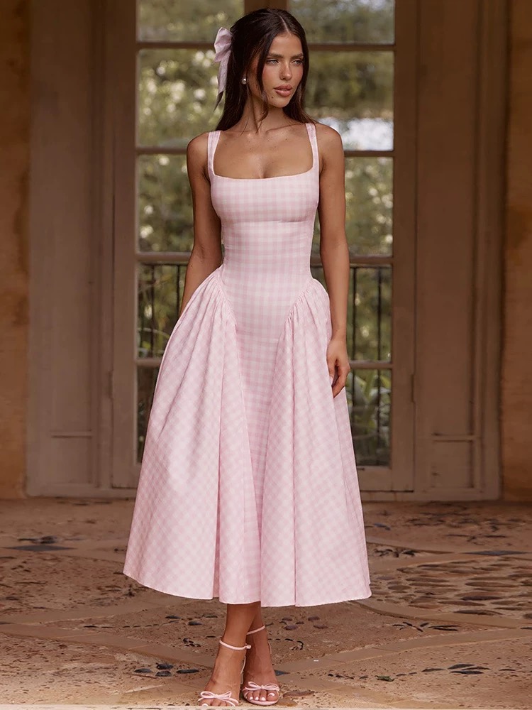 Material girl check dress CD277 image