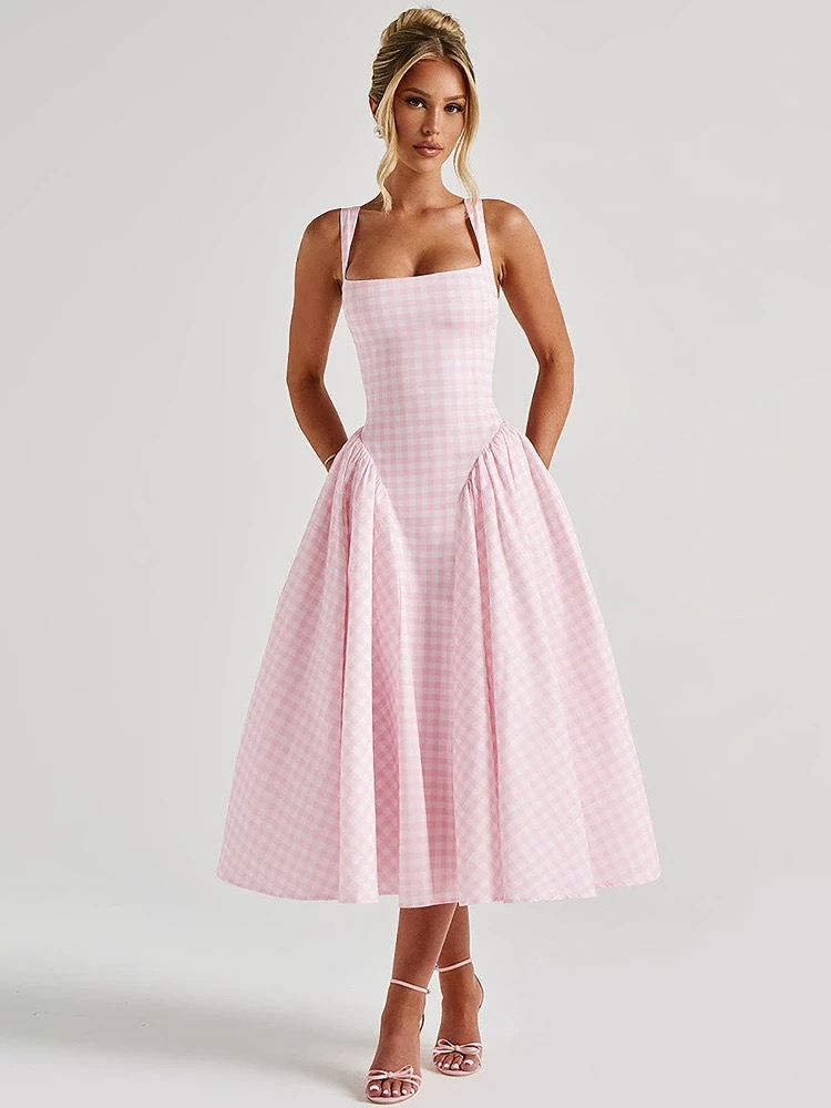 Material girl check dress CD277 image
