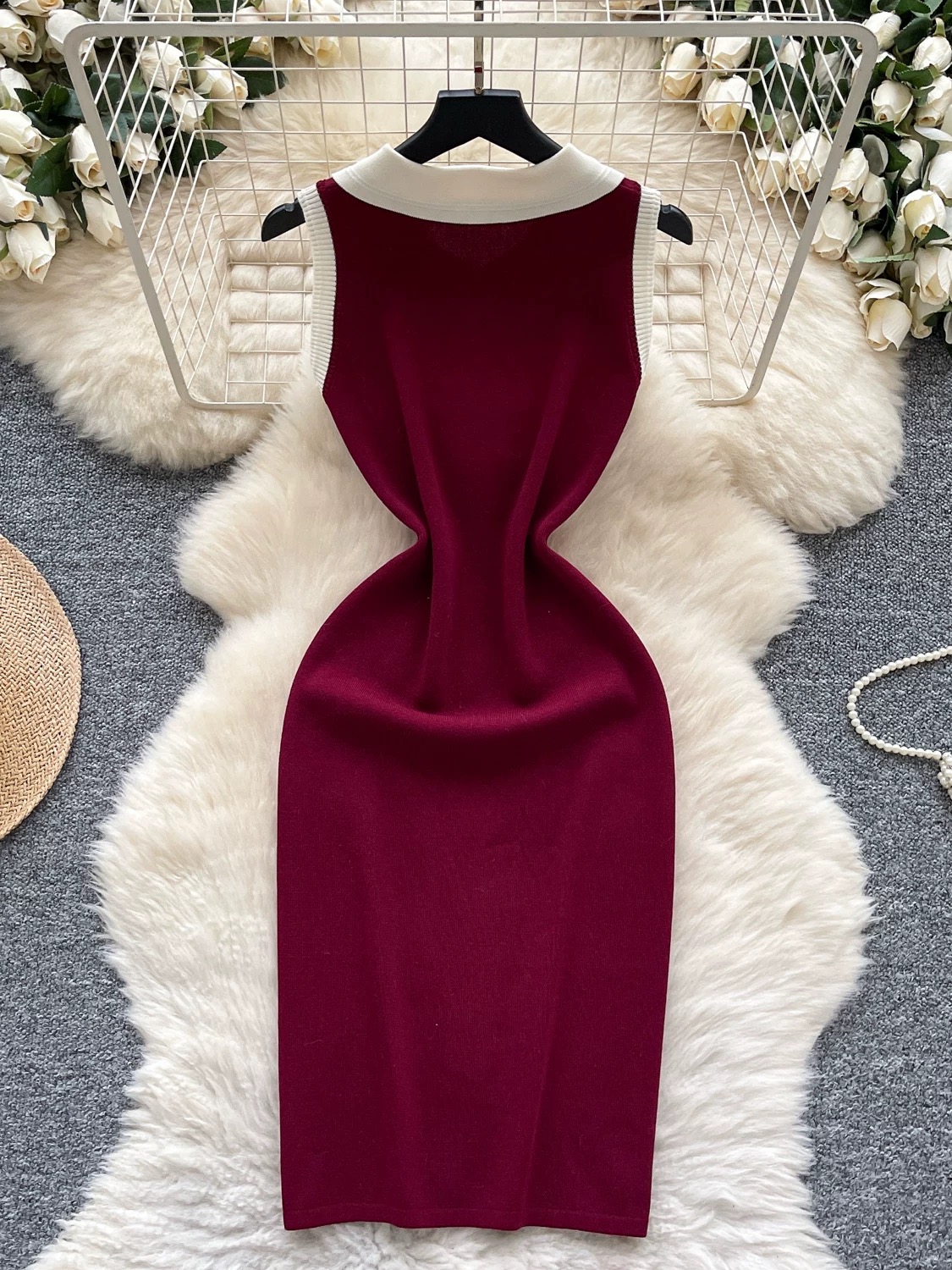 Simplistically perfect knitted dress KBC175 image