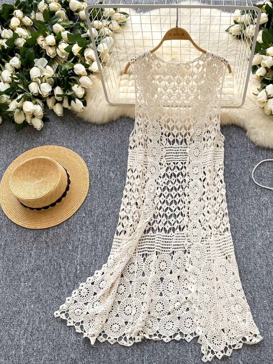 90’s babe designer crotchet kimono KM121 image