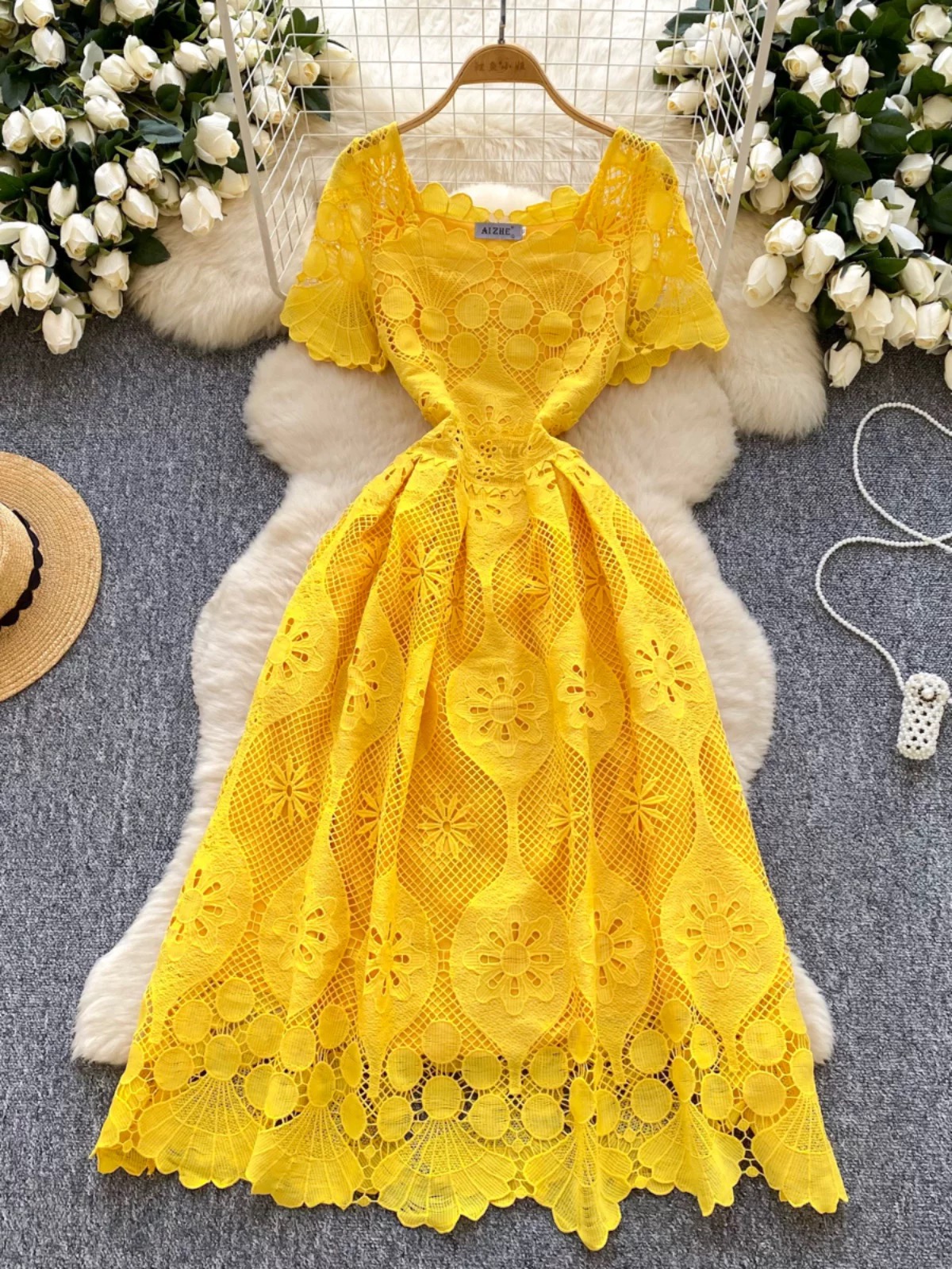 Mi amore high quality lace dress FD1481 image