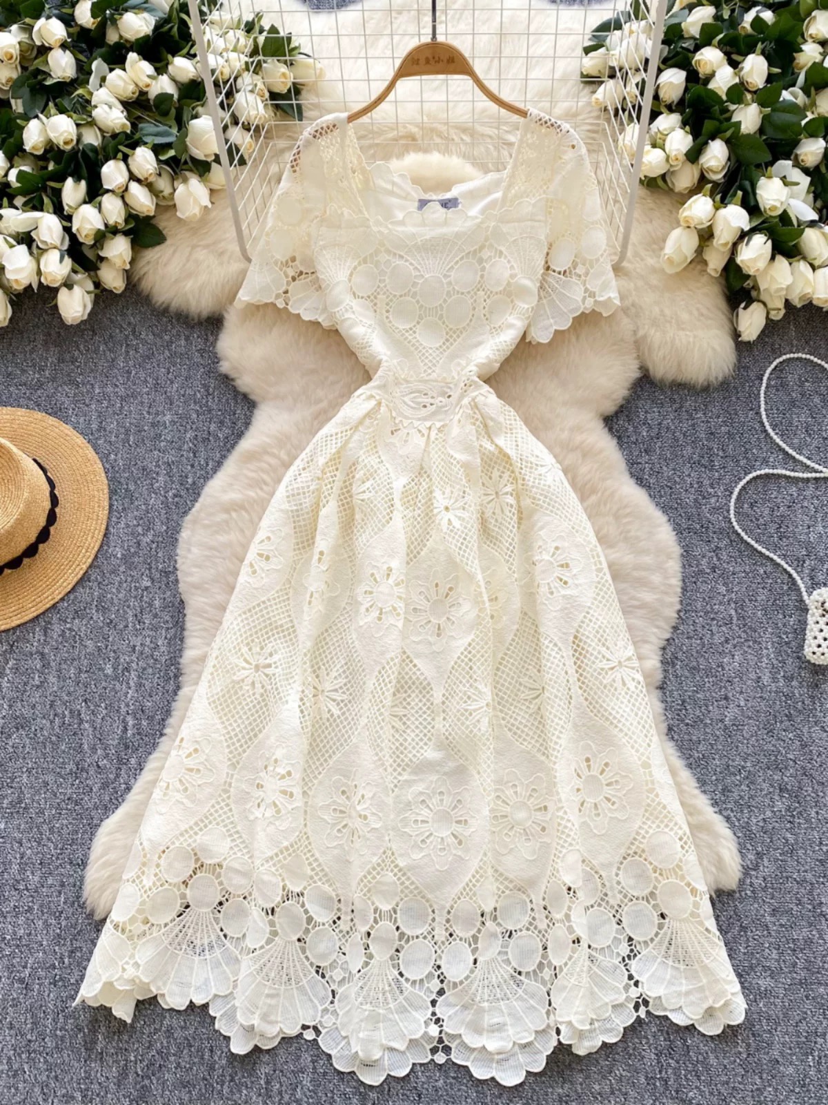 Mi amore high quality lace dress FD1481 image