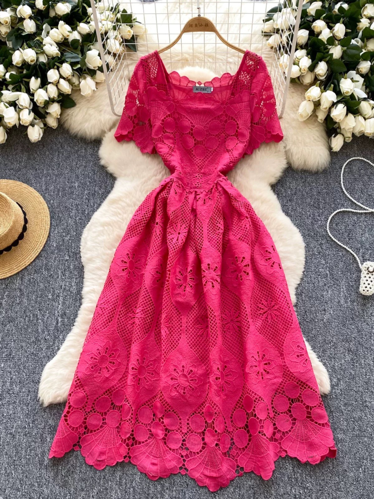 Mi amore high quality lace dress FD1481 image