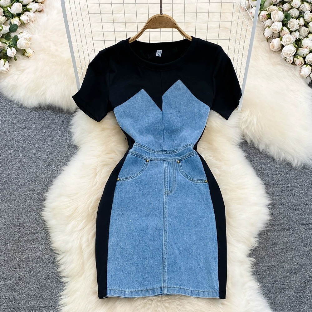 Starting over denim dress DBC49