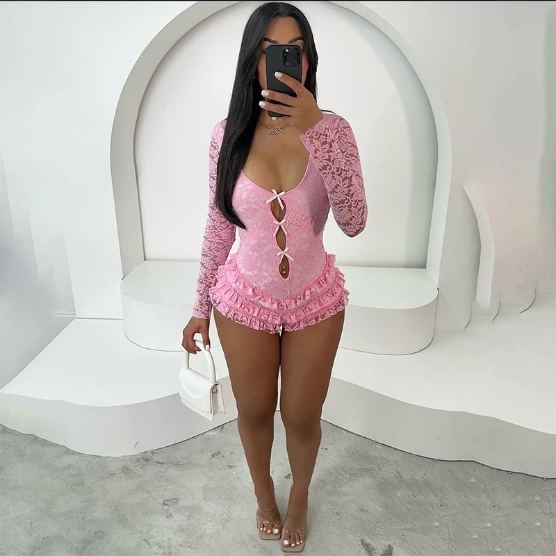 Smooth talker lace romper RJS126 image