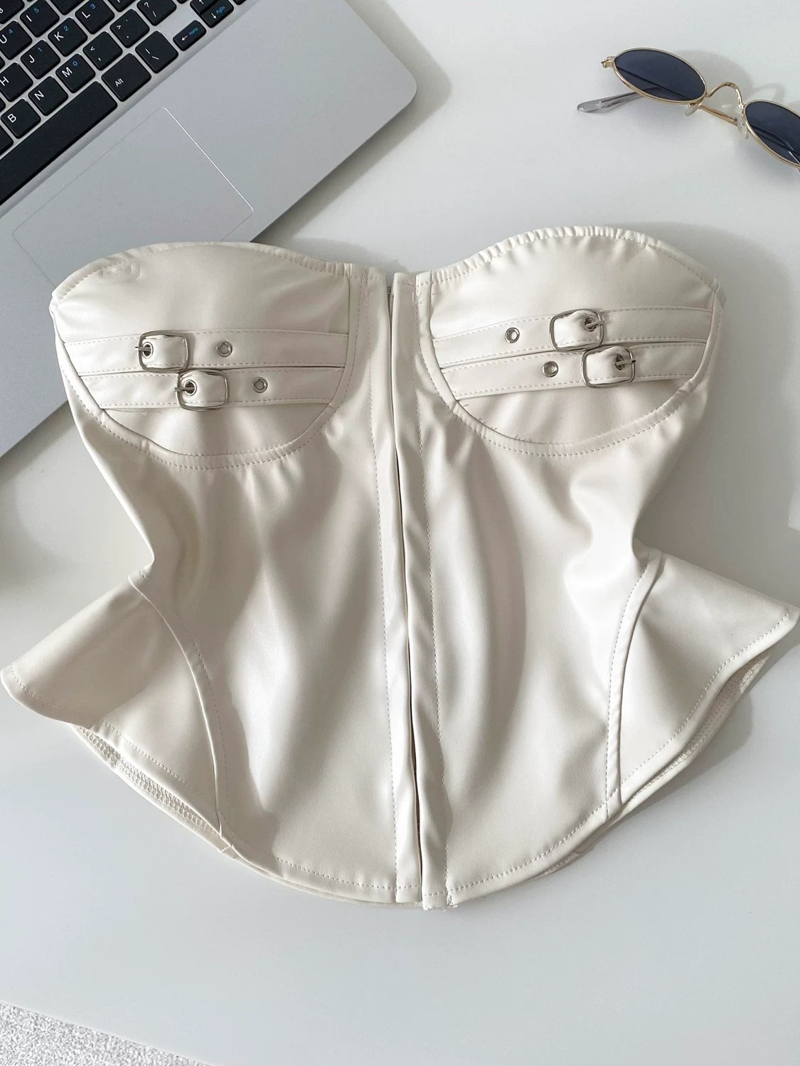 Trust fund baby leather top CTO944 image