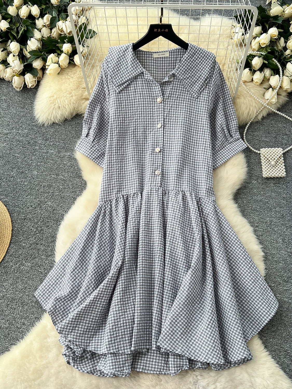 Love you everyday shirt plaid dress SD130 image