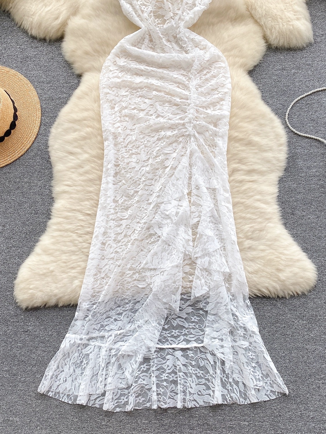 Diamonds and riches lace dress CD1477 image