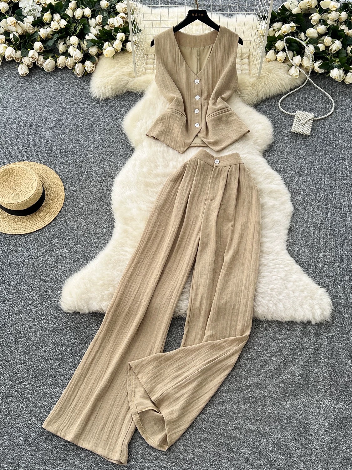 Partying In Miami linen set CTP679