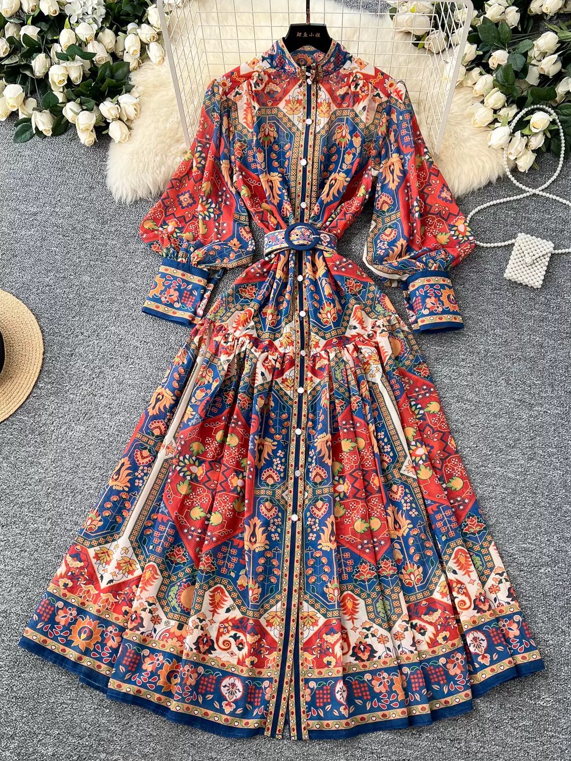 Welcome to my world print dress ED204