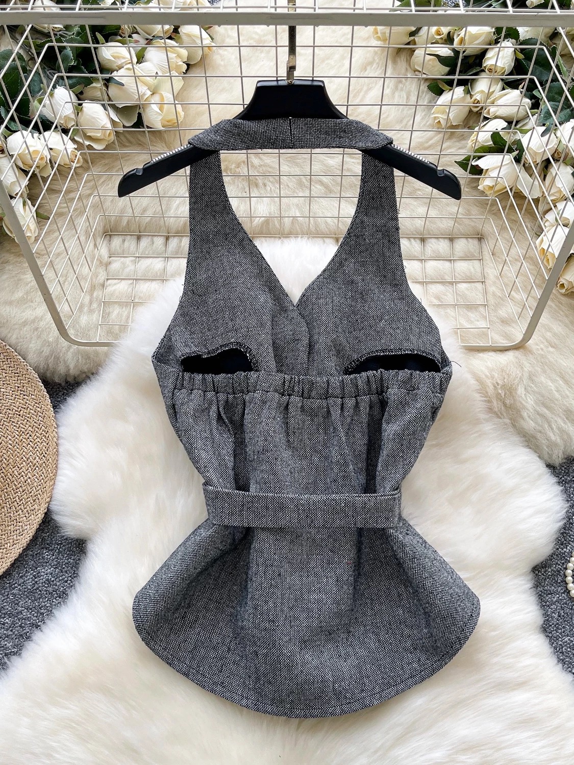 Cross your heart waist coat top FTO323 images