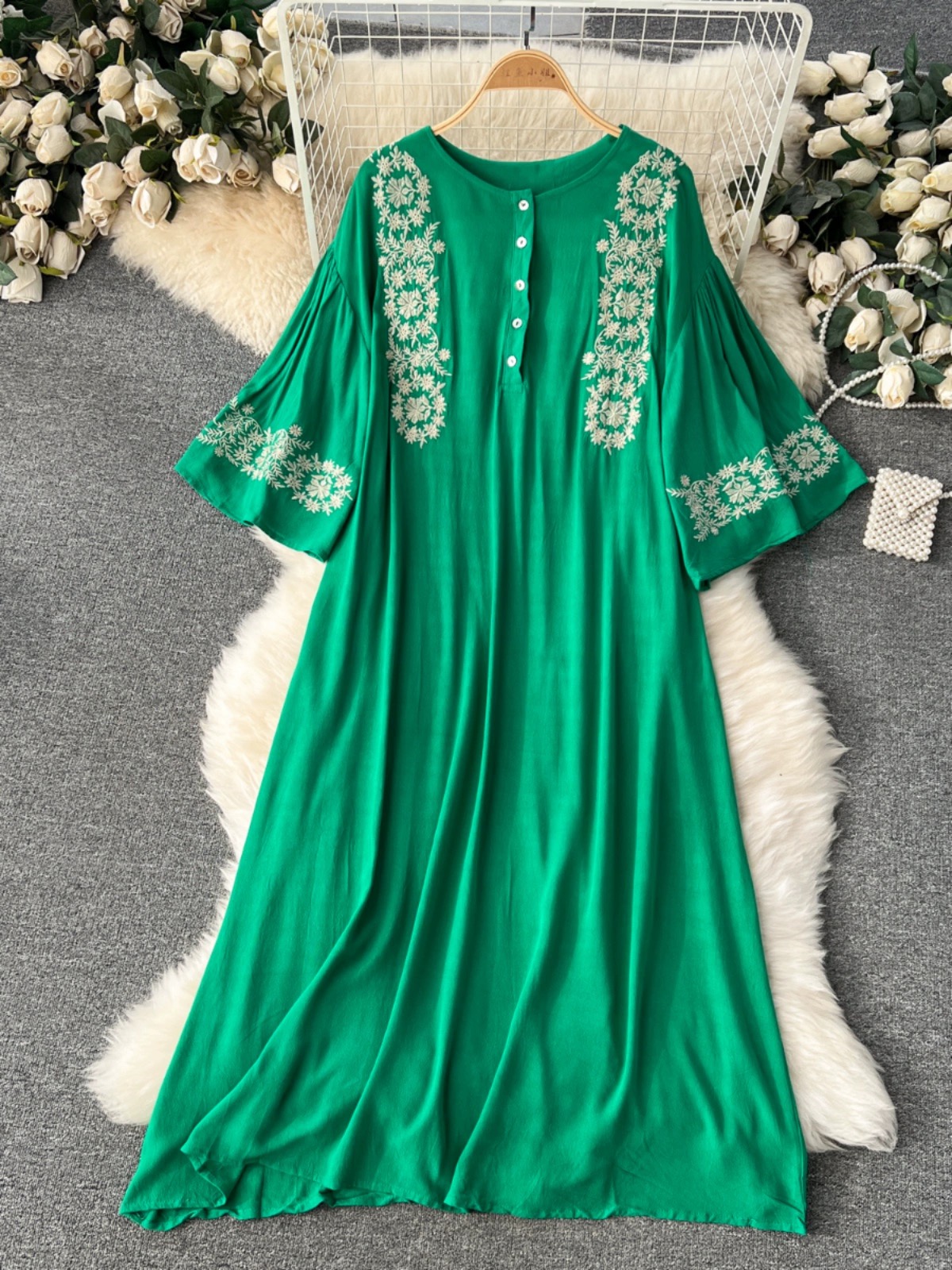 Fast living embroidery dress CD1317 image