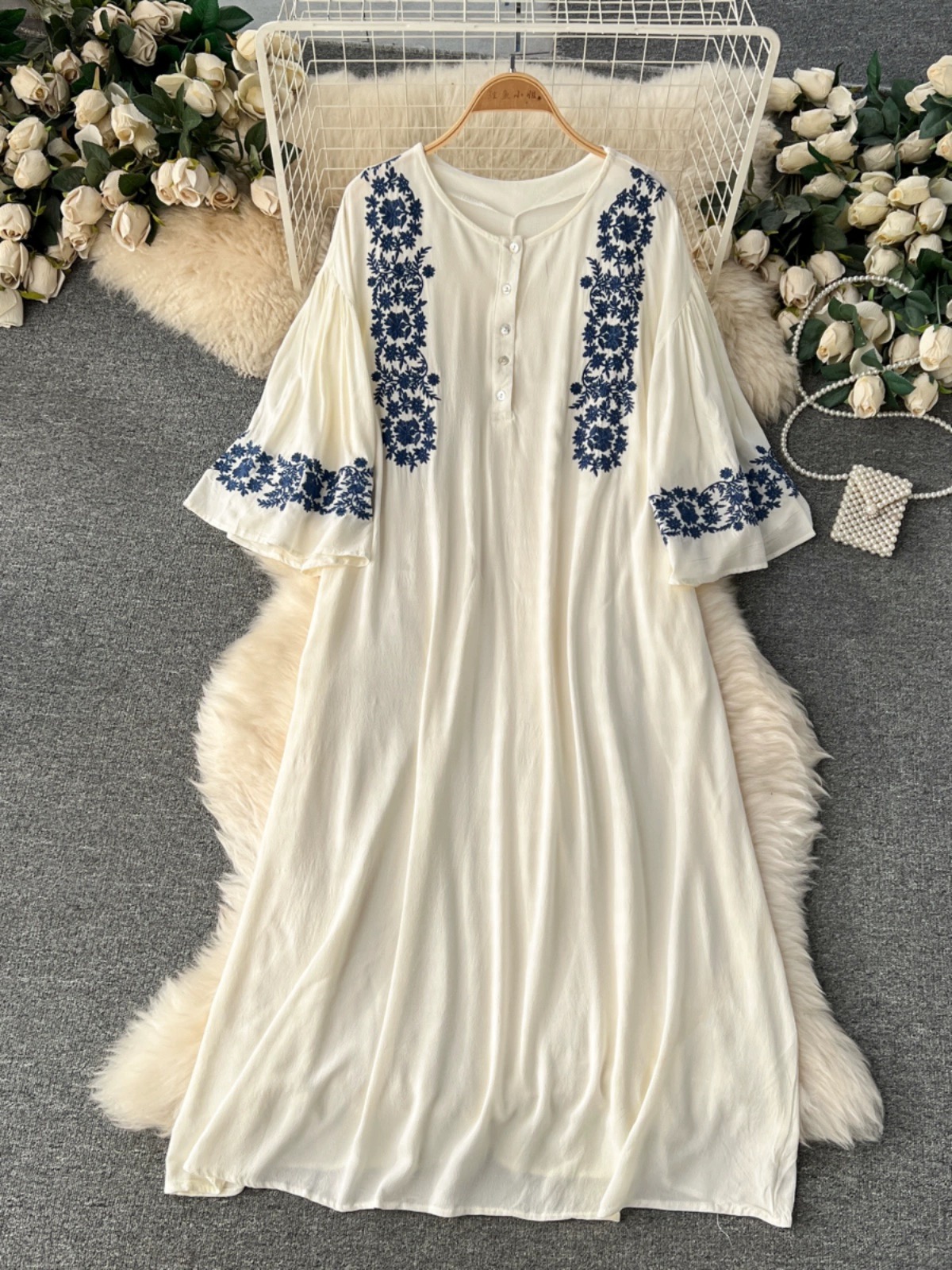 Fast living embroidery dress CD1317 image