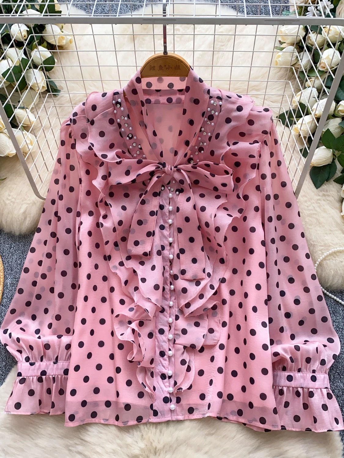 More sunshine polka blouse BE416