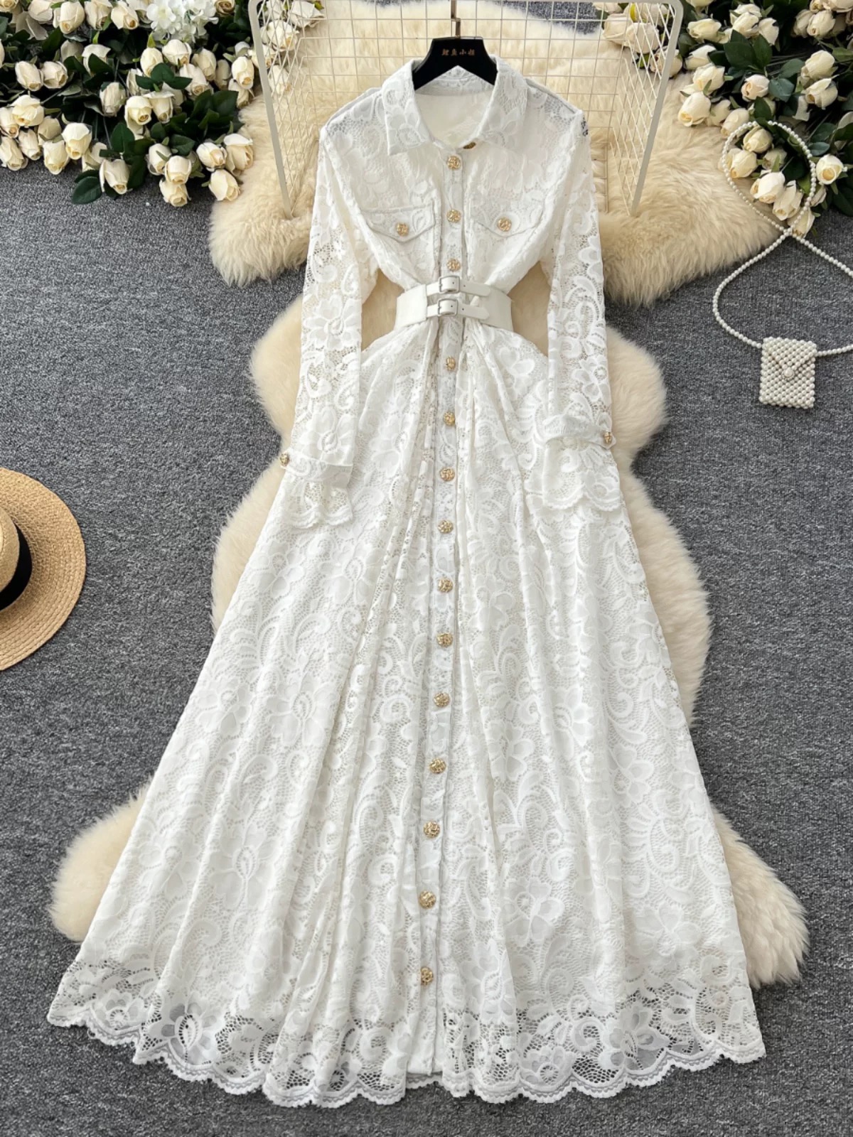 City at night lace dress FD1239 image