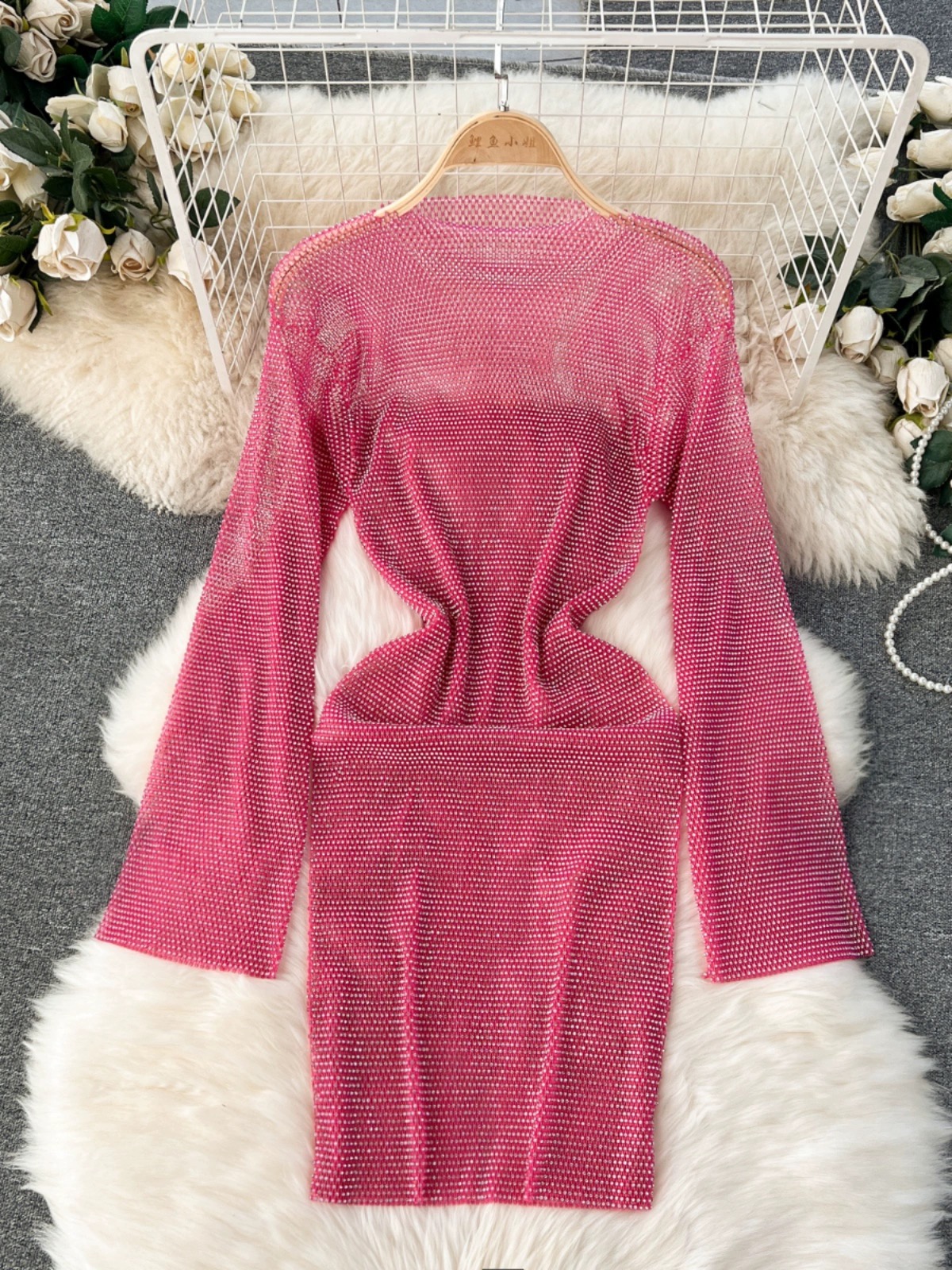 Show and tell rhinestone dress CBC553 image