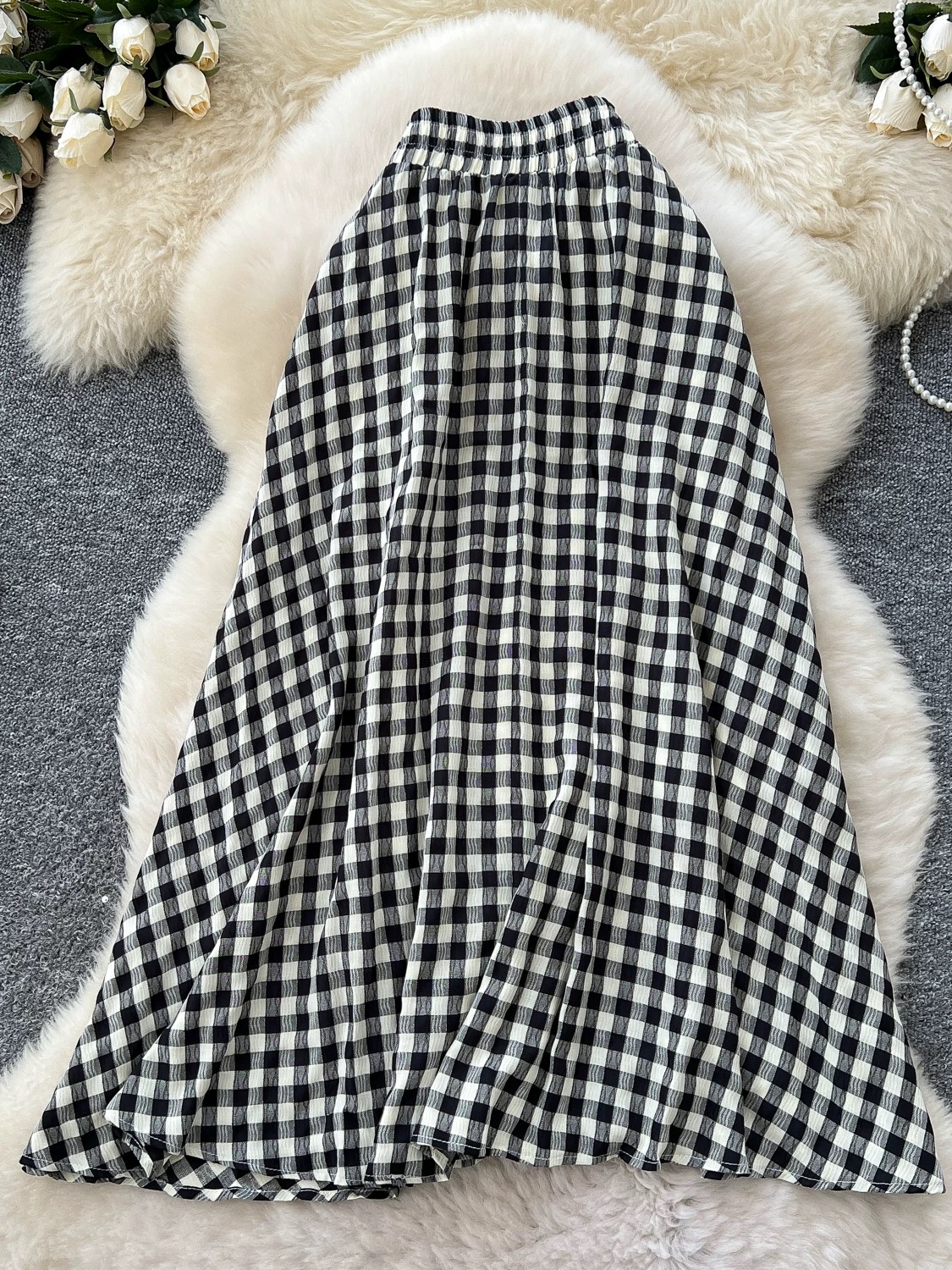 High quality checkered skirt CS173 image