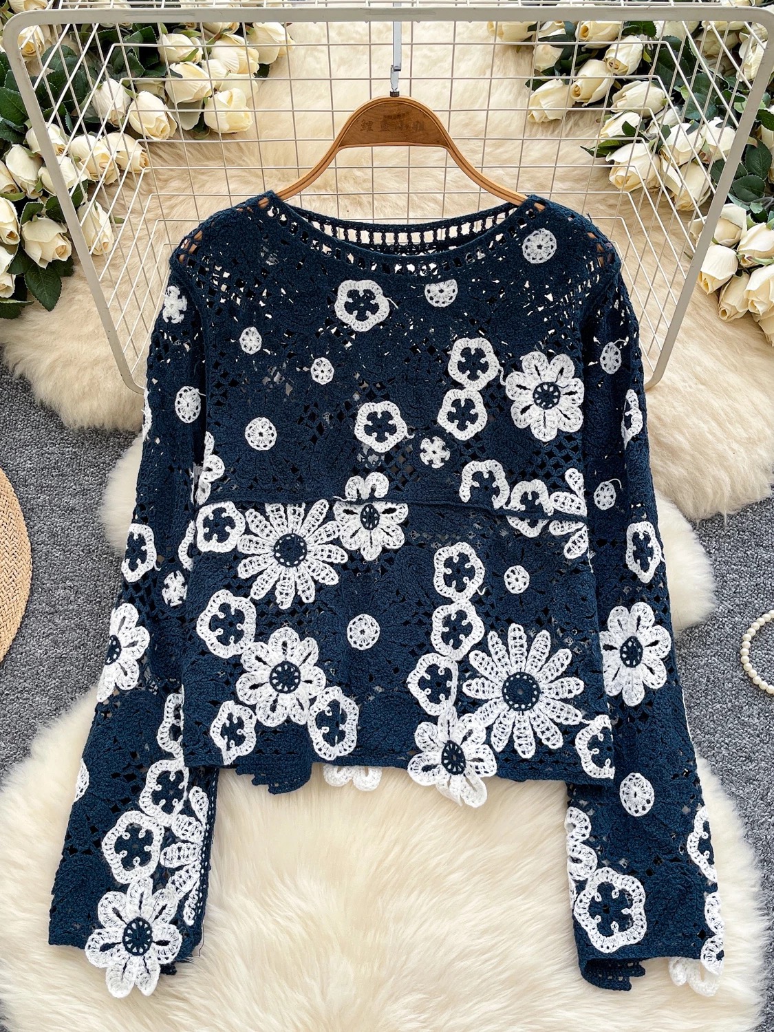 Call you back crotchet top KTO287 image