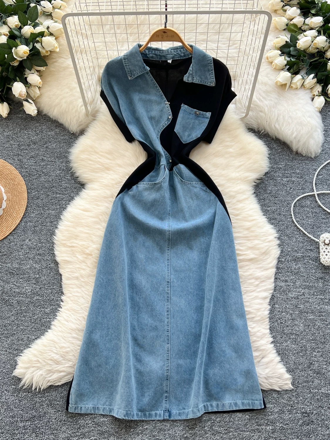 Making friends denim dress DD89