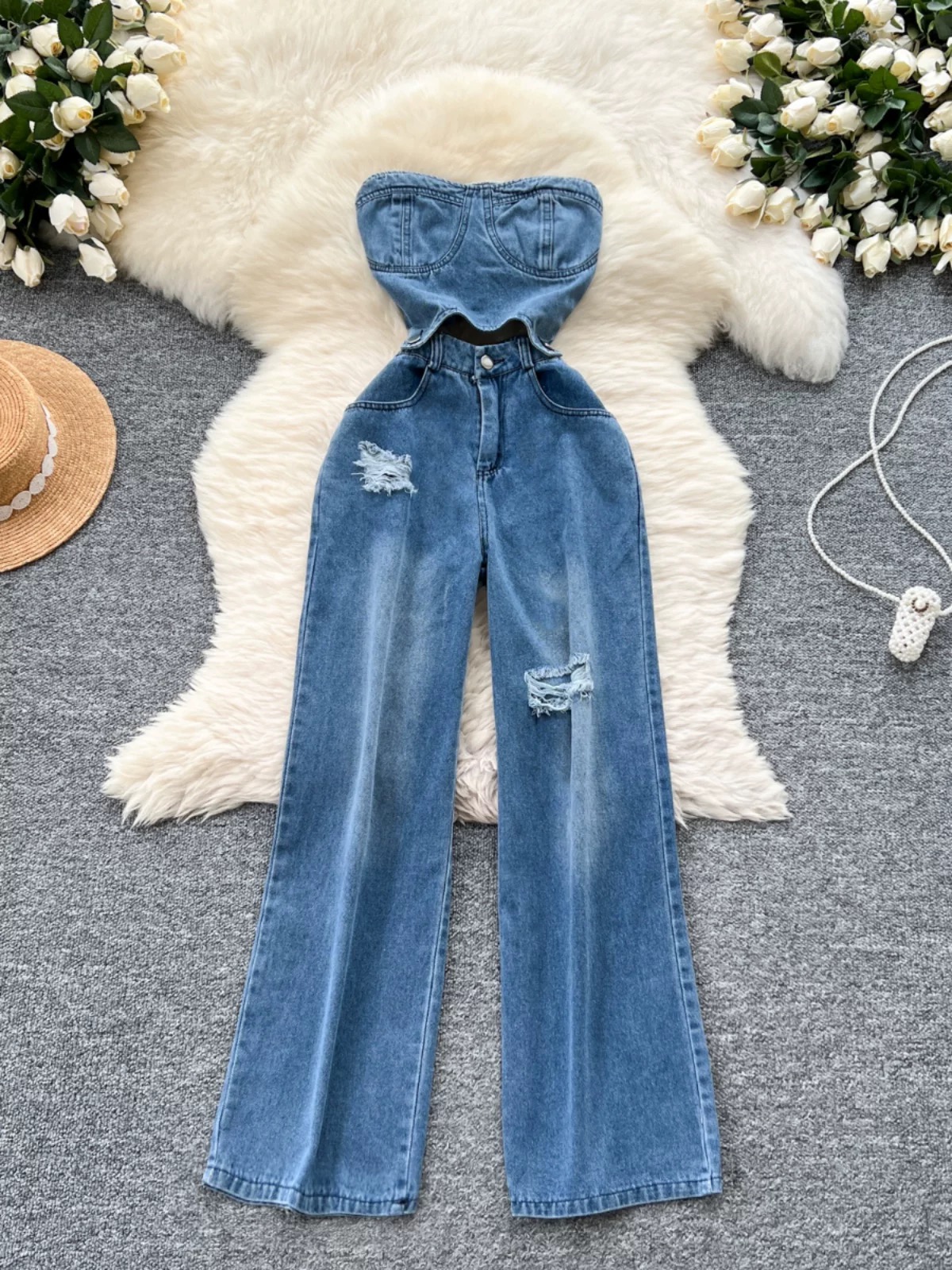 No filter needed denim jumpsuit DJS101
