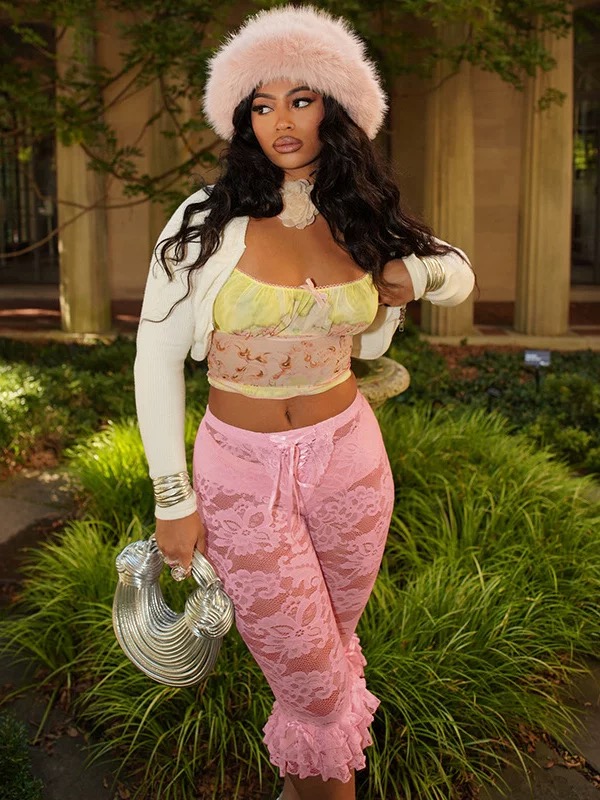 Brighten up the night lace pants CP26 image