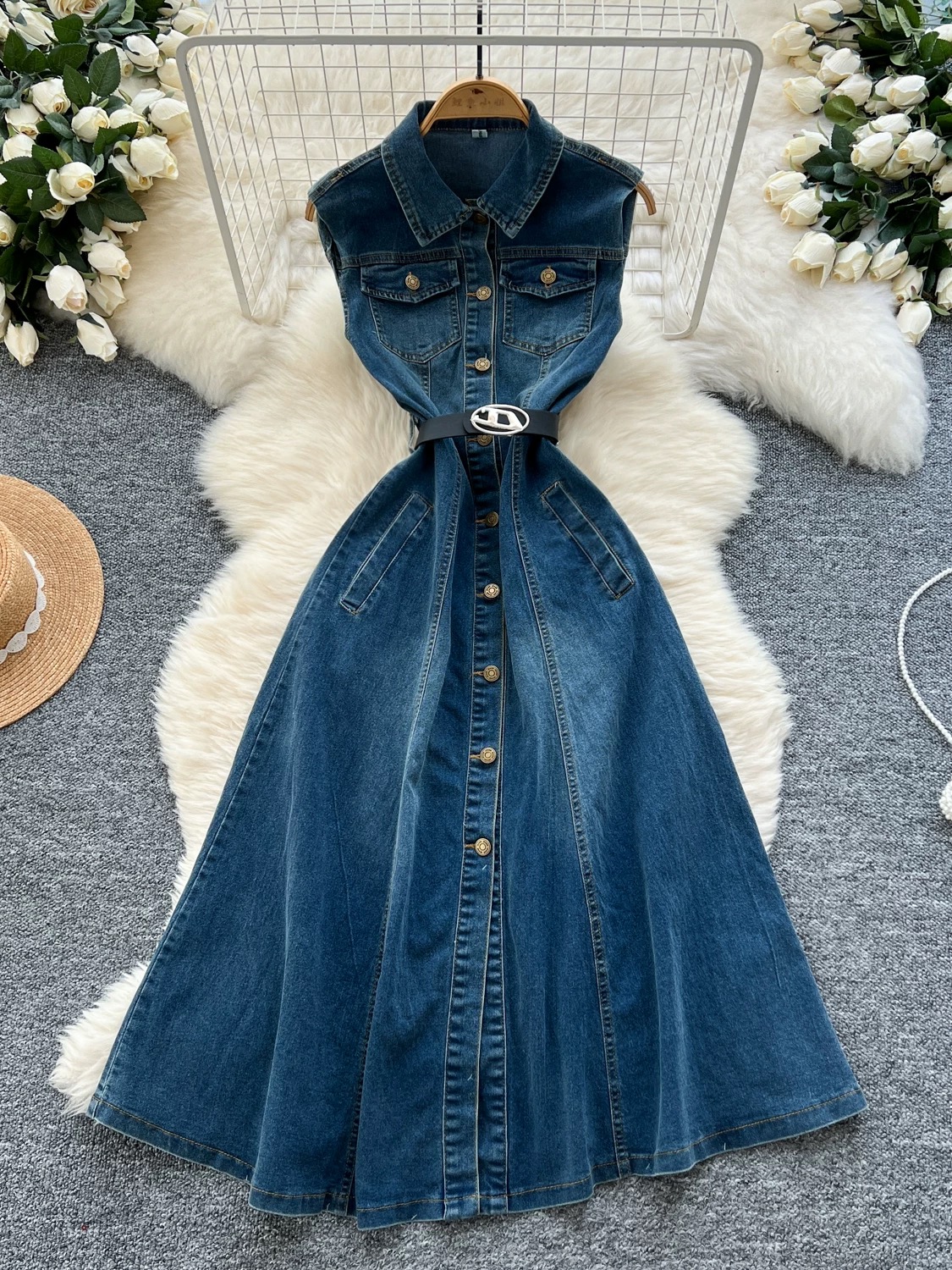 Meet me in manhattan denim dress DD92