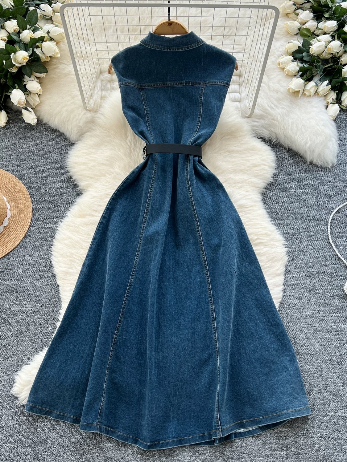 Meet me in manhattan denim dress DD92 image