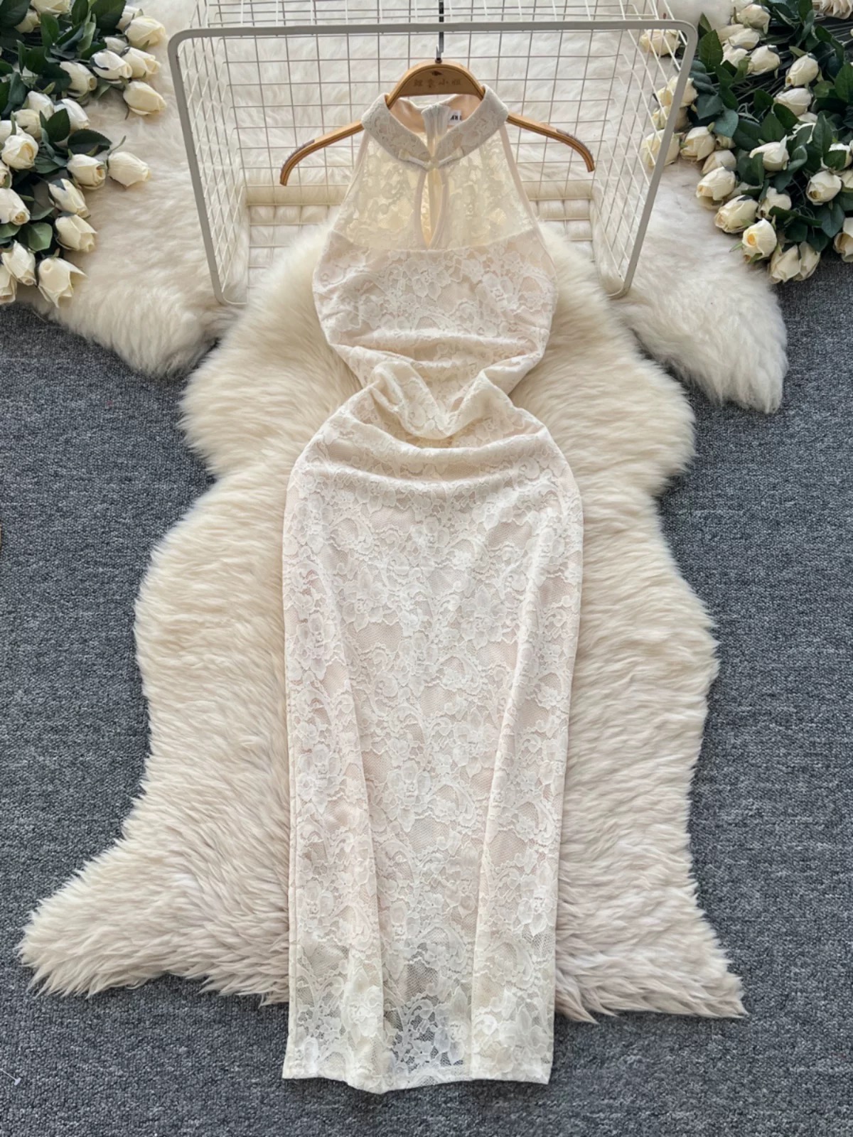 In the right zone lace dress FBC438 image