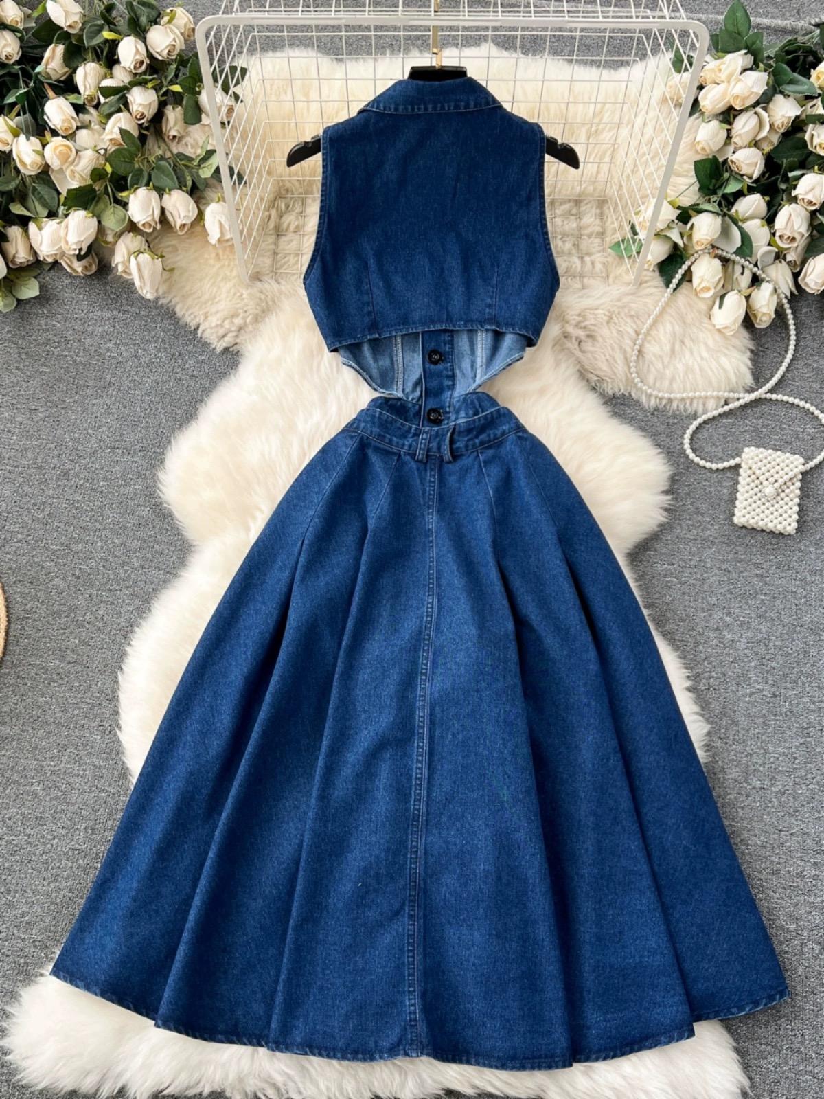 Denim baddie dress DD53 image