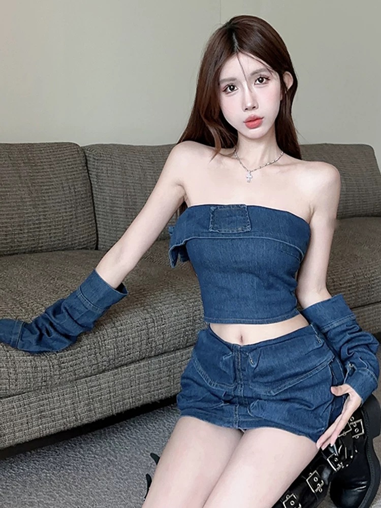 Can’t forget me denim set DTP208 images